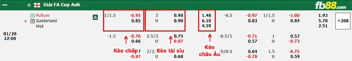 fb88-bảng kèo trận đấu Fulham vs Sunderland