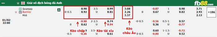 fb88-bảng kèo trận đấu Swansea vs Burnley
