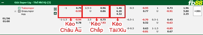 Fb88 bảng kèo trận đấu Trabzonspor vs Giresunspor