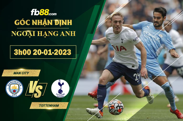 Fb88 soi kèo trận đấu Man City vs Tottenham