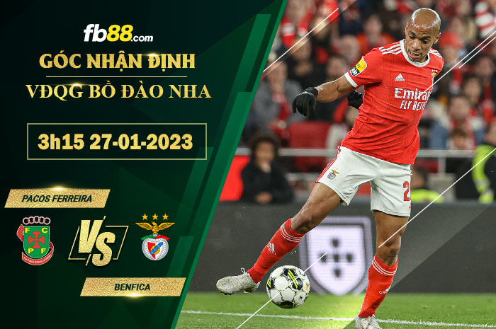 Fb88 soi kèo trận đấu Pacos Ferreira vs Benfica