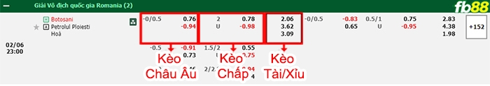 Fb88 bảng kèo trận đấu Botosani vs Petrolul Ploiesti