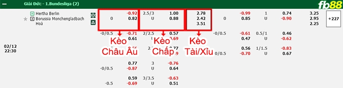 Fb88 bảng kèo trận đấu Hertha Berlin vs Monchengladbach