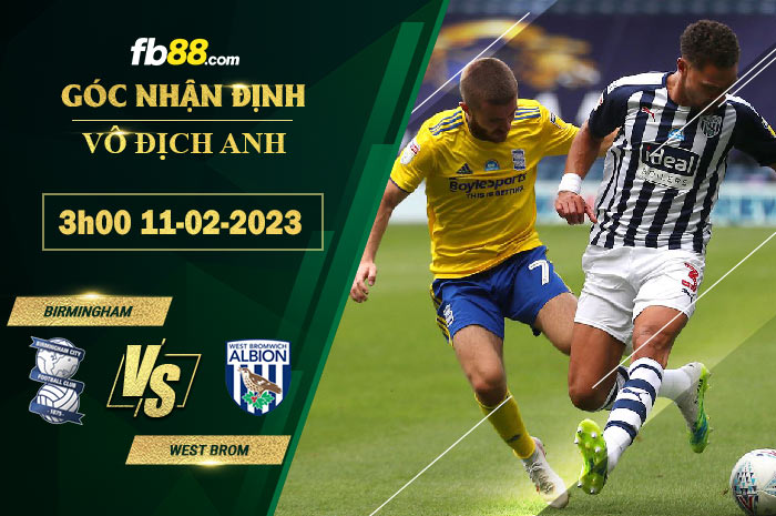 Fb88 soi kèo trận đấu Birmingham vs West Brom