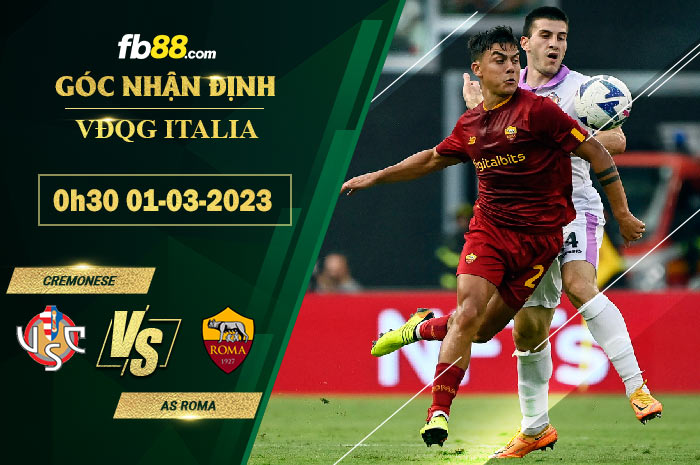 Fb88 soi kèo trận đấu Cremonese vs Roma