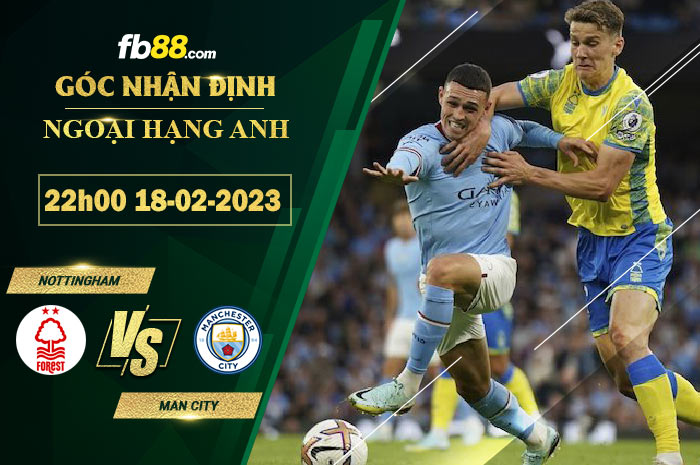 Fb88 soi kèo trận đấu Nottingham vs Man City