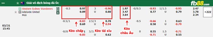 fb88-bảng kèo trận đấu Western Sydney vs Adelaide