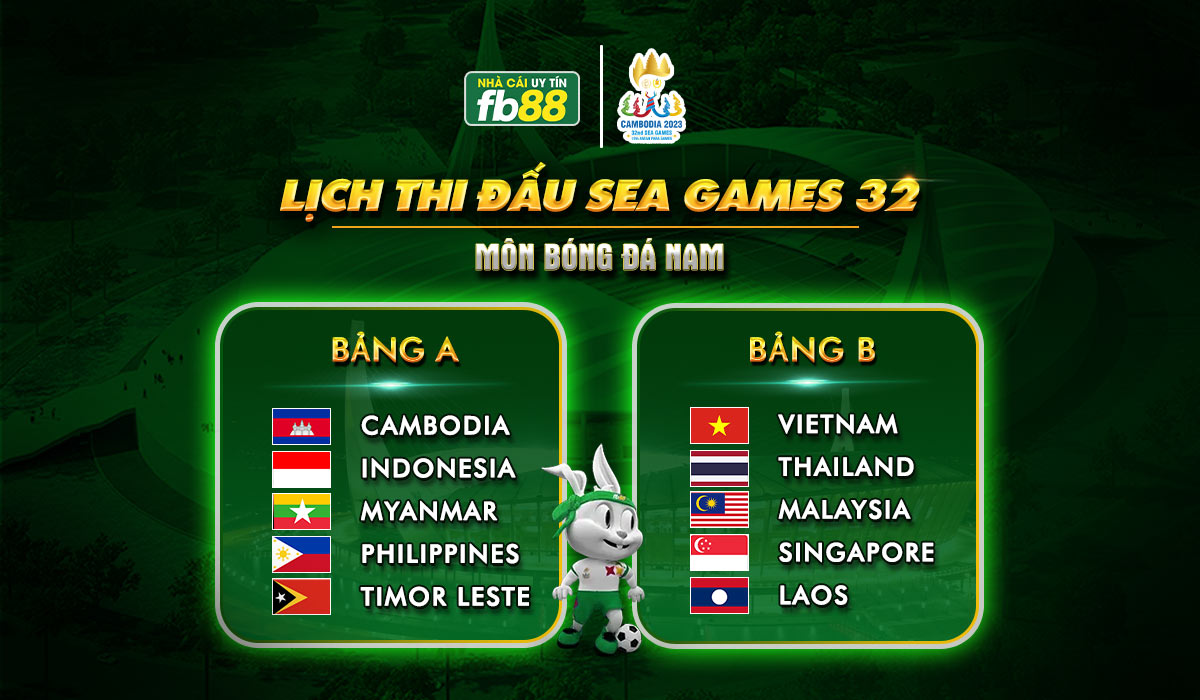 Lịch Thi Đấu Sea Games 32 Môn Bóng Đá Nam