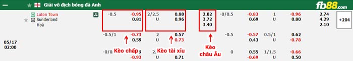 fb88-bảng kèo trận đấu Luton vs Sunderland