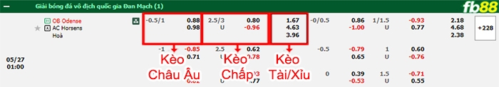 Fb88 bảng kèo trận đấu Odense vs Horsens