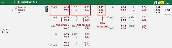 fb88-bảng kèo trận đấu Sassuolo vs Bologna