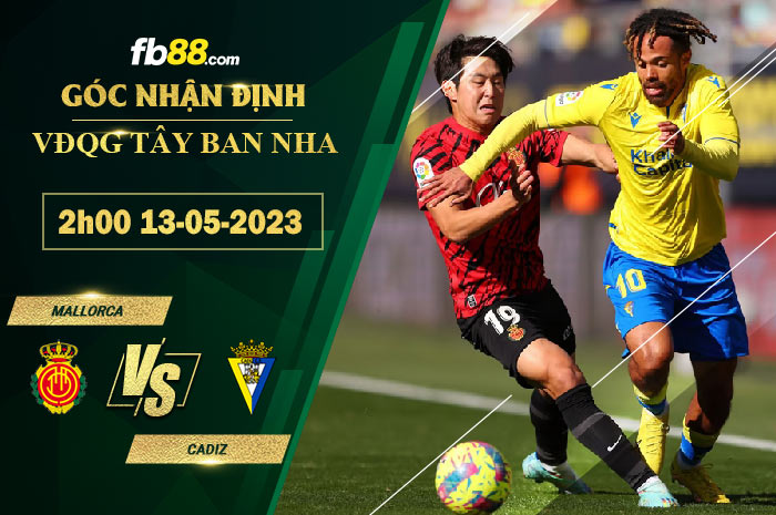 Fb88 soi kèo trận đấu Mallorca vs Cadiz