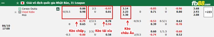 fb88-bảng kèo trận đấu Cerezo Osaka vs Vissel Kobe