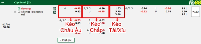 Fb88 bảng kèo trận đấu Flamengo vs Atletico Paranaense