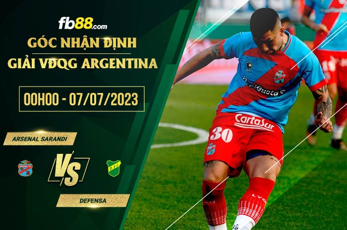 fb88-soi kèo Arsenal Sarandi vs Defensa