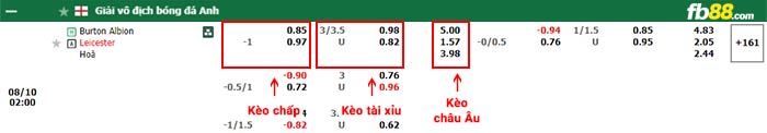 fb88-bảng kèo trận đấu Burton vs Leicester