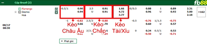 Fb88 bảng kèo trận đấu Flamengo vs Gremio