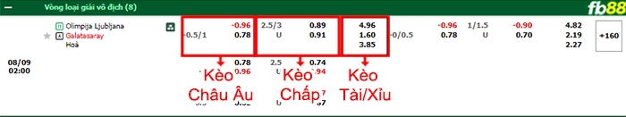 Fb88 bảng kèo trận đấu Olimpija Ljubljana vs Galatasaray