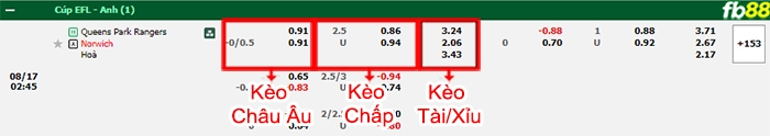 Fb88 bảng kèo trận đấu QPR vs Norwich