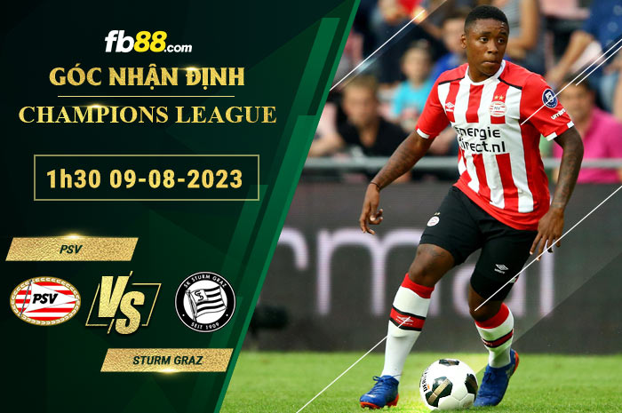 Fb88 soi kèo trận đấu PSV vs Sturm Graz