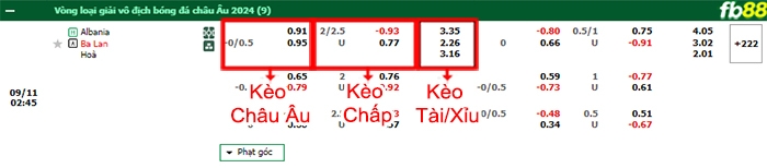 Fb88 tỷ lệ kèo trận đấu CH Ailen vs Hà Lan