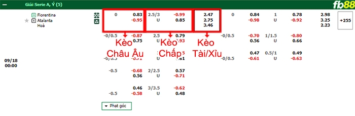 Fb88 bảng kèo trận đấu Fiorentina vs Atalanta