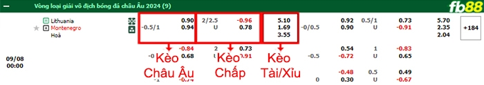 Fb88 bảng kèo trận đấu Lithuania vs Montenegro