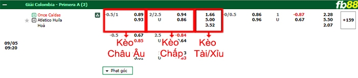 Fb88 bảng kèo trận đấu Once Caldas vs Atletico Huila