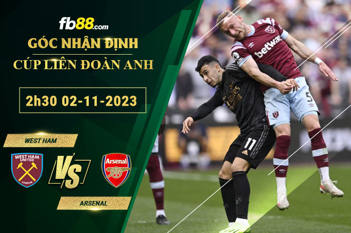 Fb88 soi kèo trận đấu West Ham vs Arsenal