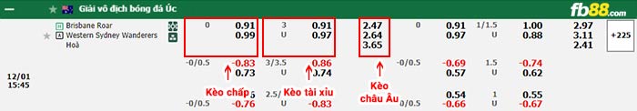 fb88-bảng kèo trận đấu Brisbane Roar vs Western Sydney