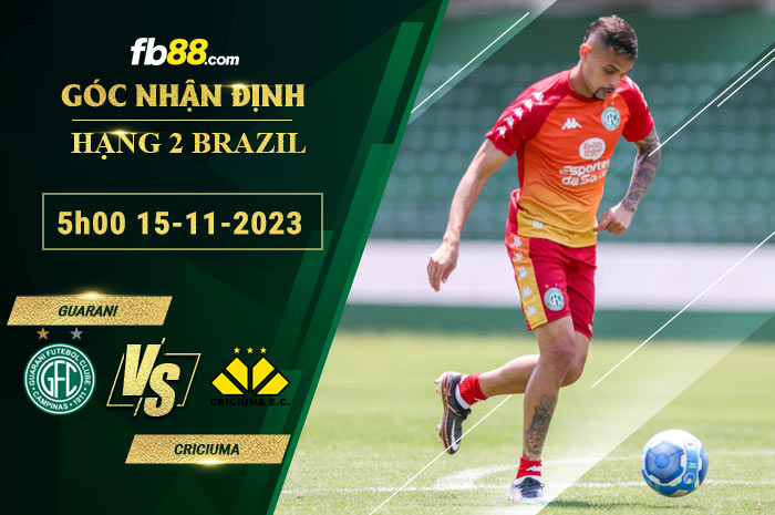 Fb88 soi kèo trận đấu Guarani vs Criciuma