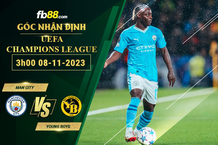 Fb88 soi kèo trận đấu Man City vs Young Boys