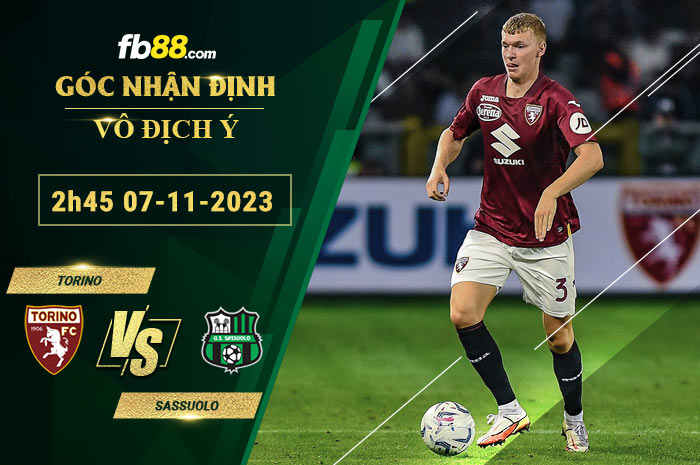 Fb88 soi kèo trận đấu Torino vs Sassuolo