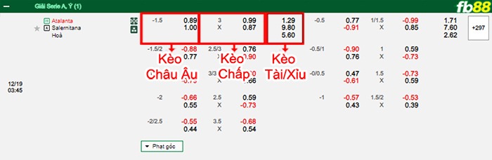 Fb88 bảng kèo trận đấu Atalanta vs Salernitana