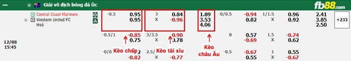 fb88-bảng kèo trận đấu Central Coast vs Western United