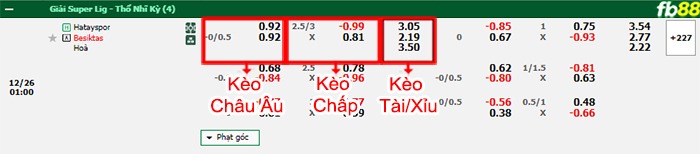 Fb88 bảng kèo trận đấu Hatayspor vs Besiktas