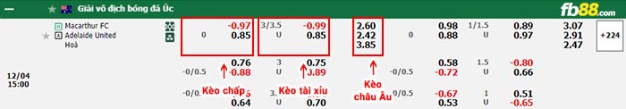 fb88-bảng kèo trận đấu Macarthur vs Adelaide