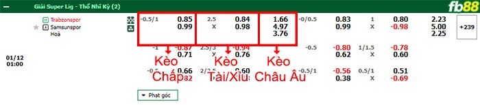 Fb88 bảng kèo trận đấu Trabzonspor vs Samsunspor