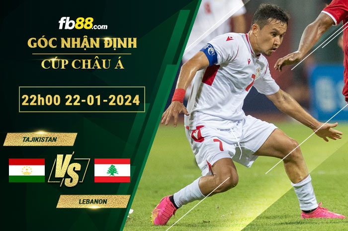 Fb88 bảng kèo trận đấu Tajikistan vs Lebanon