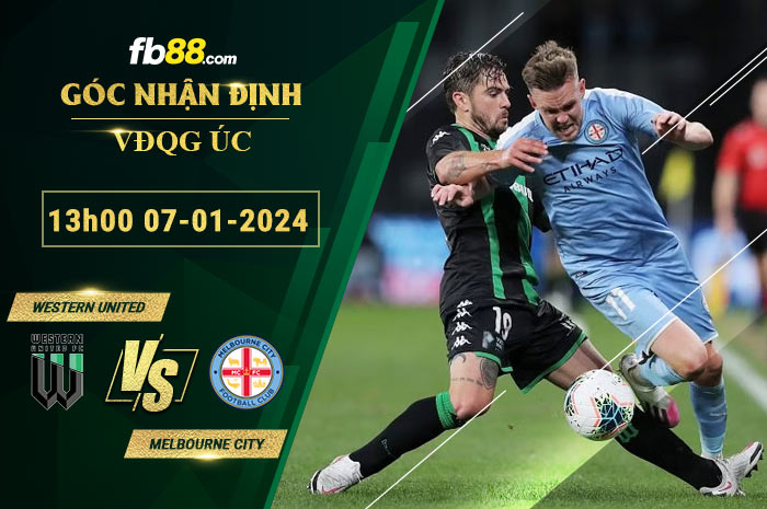 Fb88 soi kèo trận đấu Western United vs Melbourne City