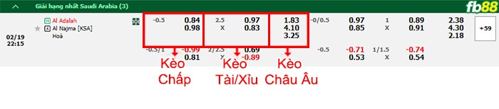 Fb88 bảng kèo trận đấu Al-Adalah vs Al Najma