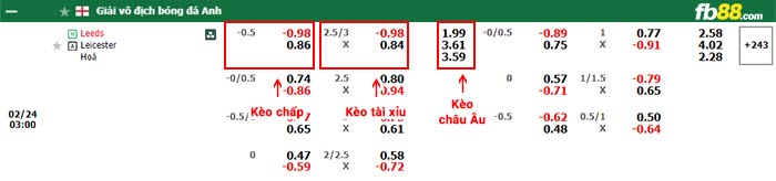 fb88-bảng kèo trận đấu Leeds United vs Leicester City