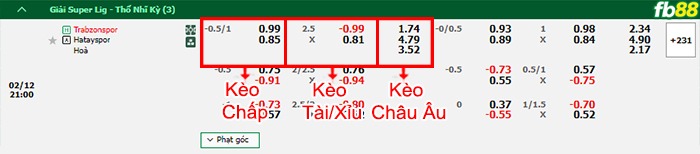 Fb88 bảng kèo trận đấu Trabzonspor vs Hatayspor