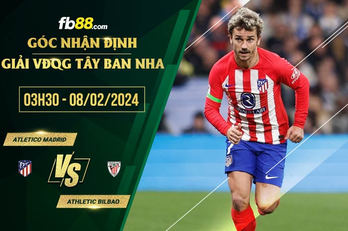 fb88-soi kèo Atletico Madrid vs Athletic Bilbao