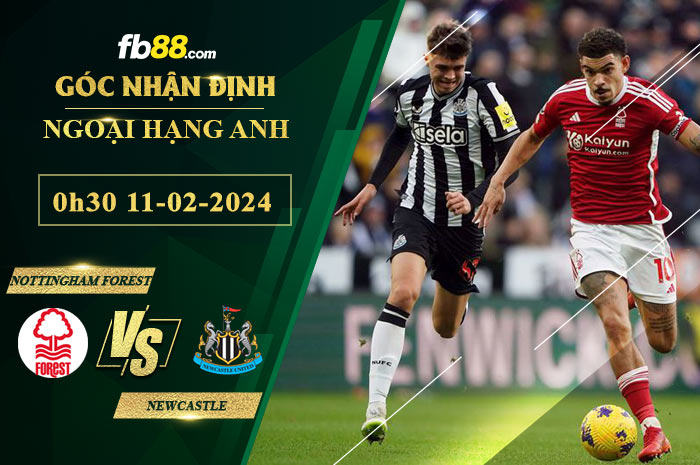 Fb88 soi kèo trận đấu Nottingham Forest vs Newcastle