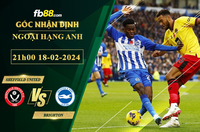 Fb88 soi kèo trận đấu Sheffield United vs Brighton