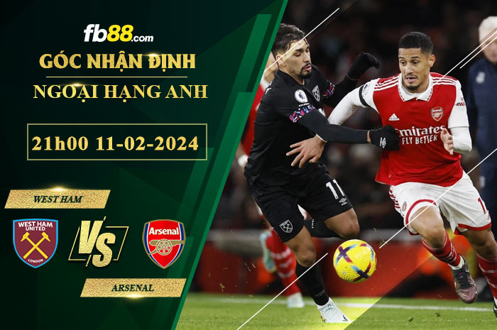 Fb88 soi kèo trận đấu West Ham vs Arsenal