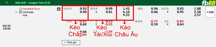 Fb88 bảng kèo trận đấu Mansfield Town vs Colchester