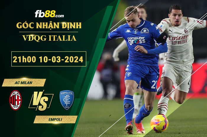 Fb88 soi kèo trận đấu AC Milan vs Empoli