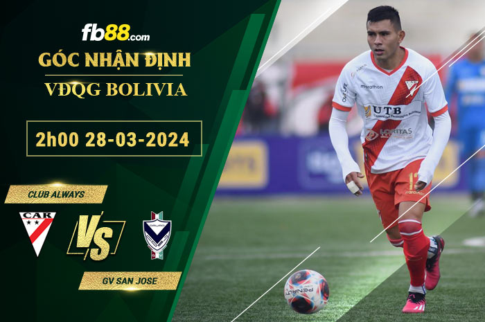 Fb88 soi kèo trận đấu Club Always vs GV San Jose